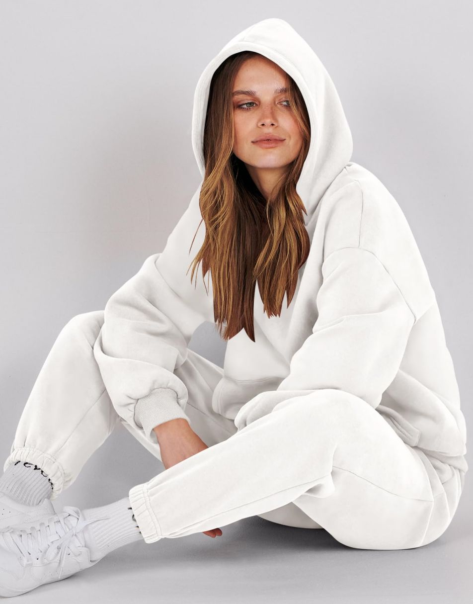ANRABESS Women's Oversized Hoodie Jogger Sweatsuit Set