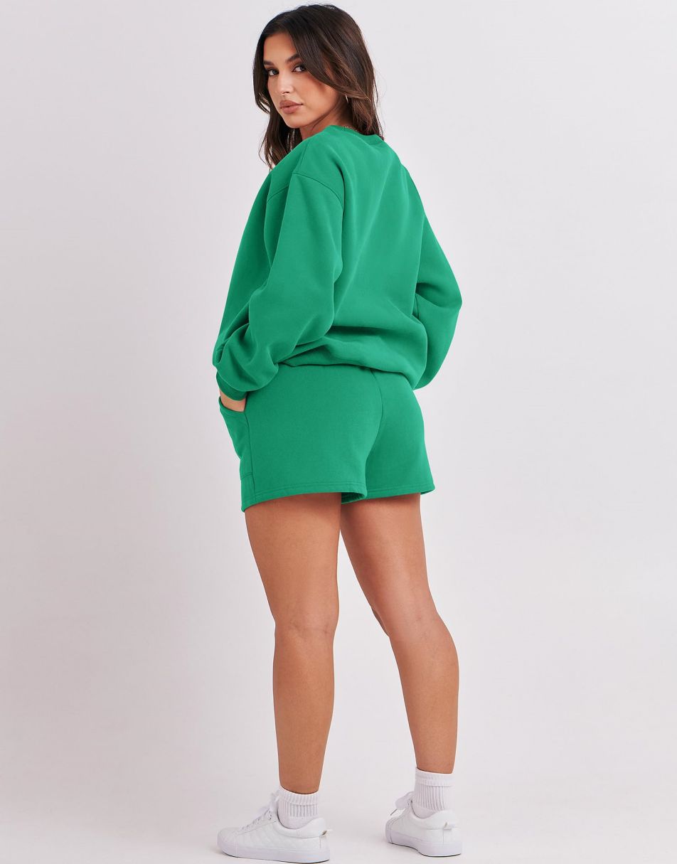 ANRABESS Women's Oversized Sweat Shorts Matching Set