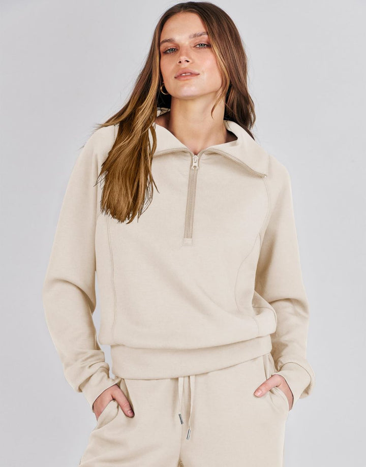 ANRABESS 2 Piece Outfits for Women Half Zip Sweatshirt & Wide Leg Pants Airport Travel Lounge Matching Fall Winter Sets Sweatsuits Clothing