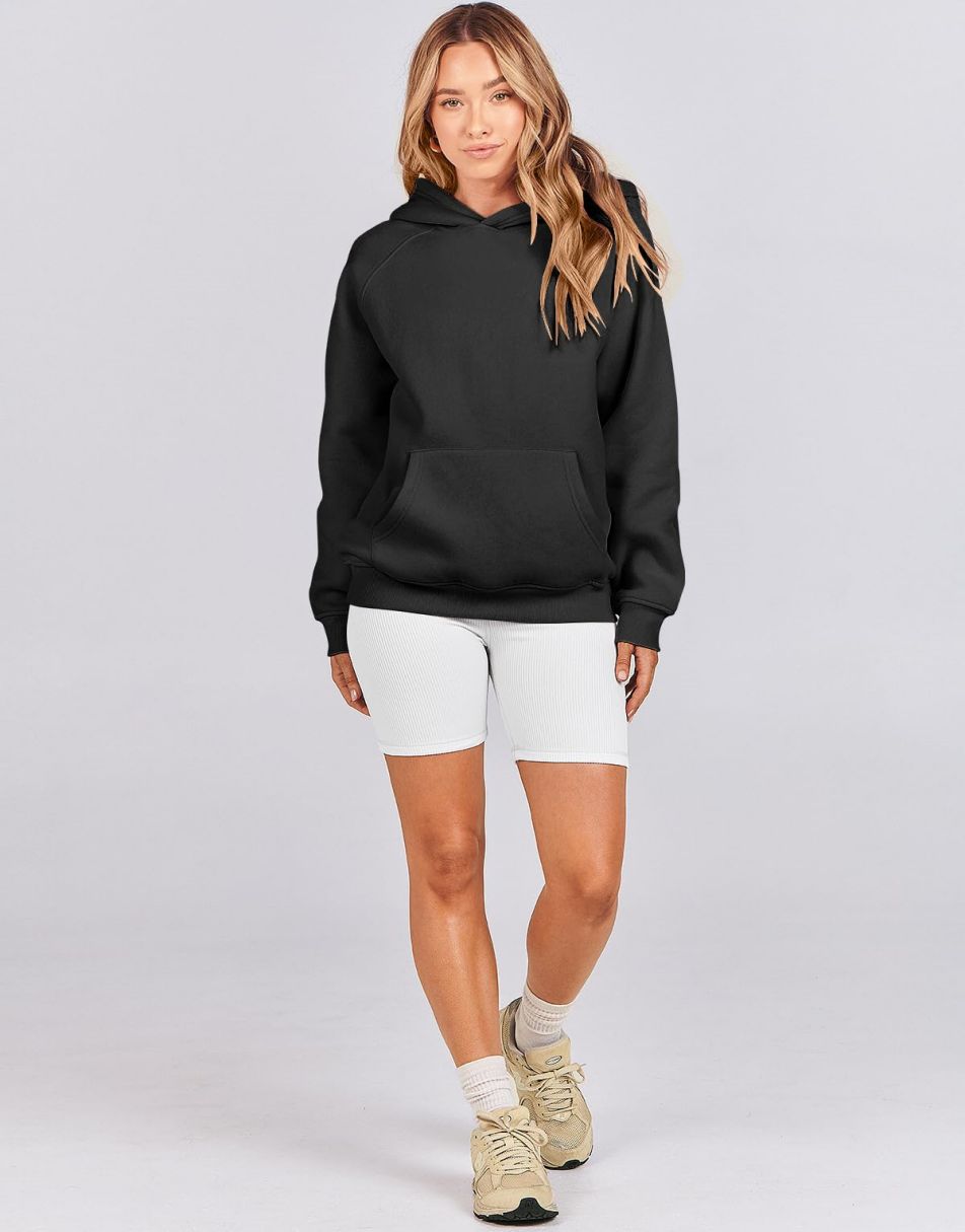 ANRABESS Women's Oversized Drop Shoulder Fleece Hoodie