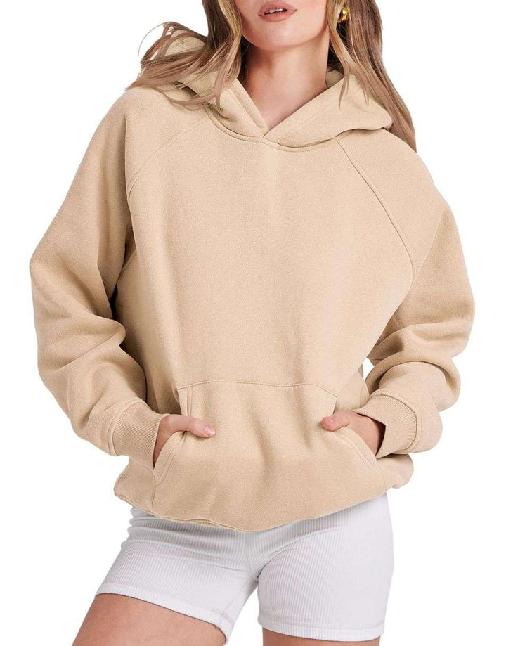 ANRABESS Women's Oversized Drop Shoulder Fleece Hoodie