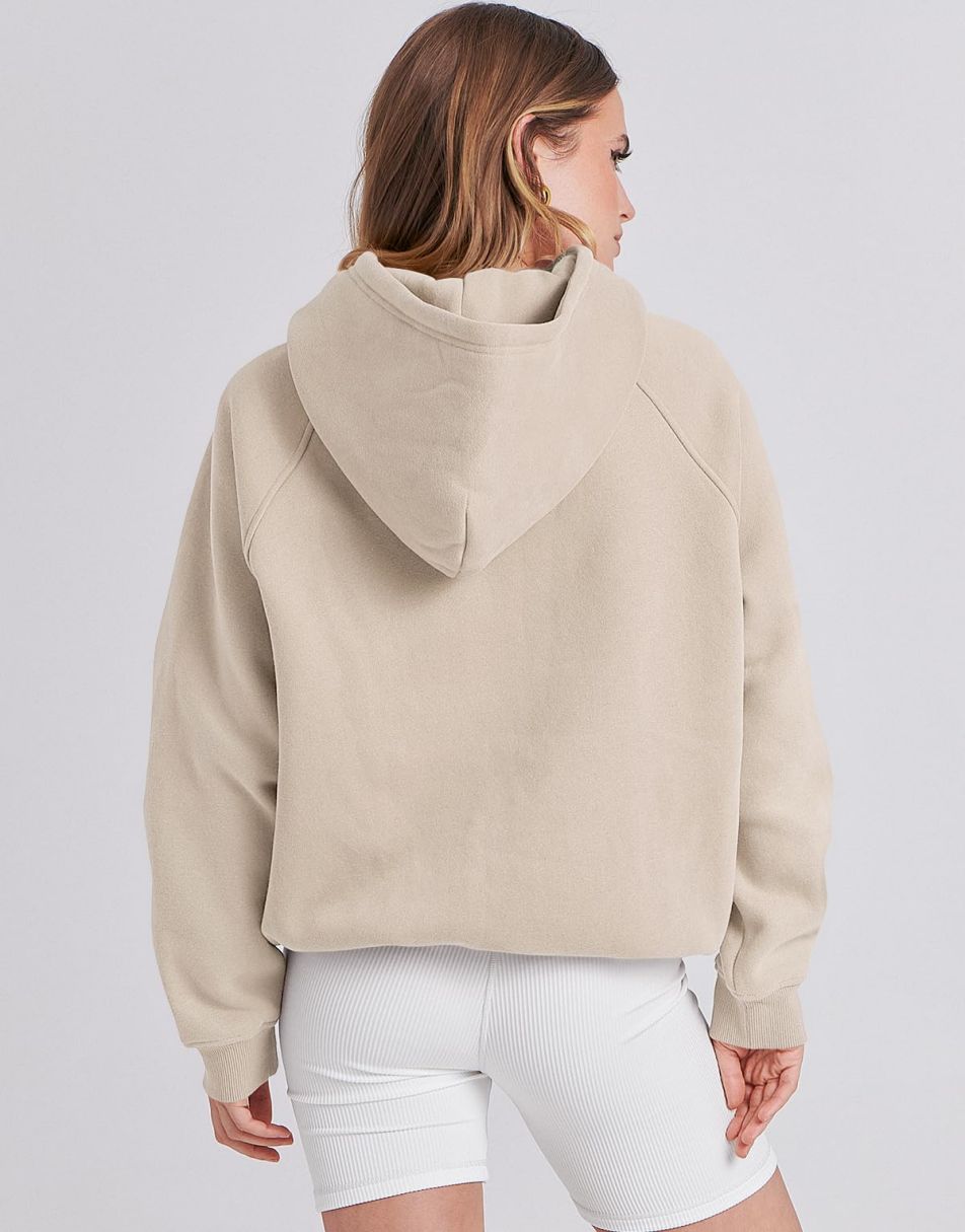 ANRABESS Women's Oversized Drop Shoulder Fleece Hoodie