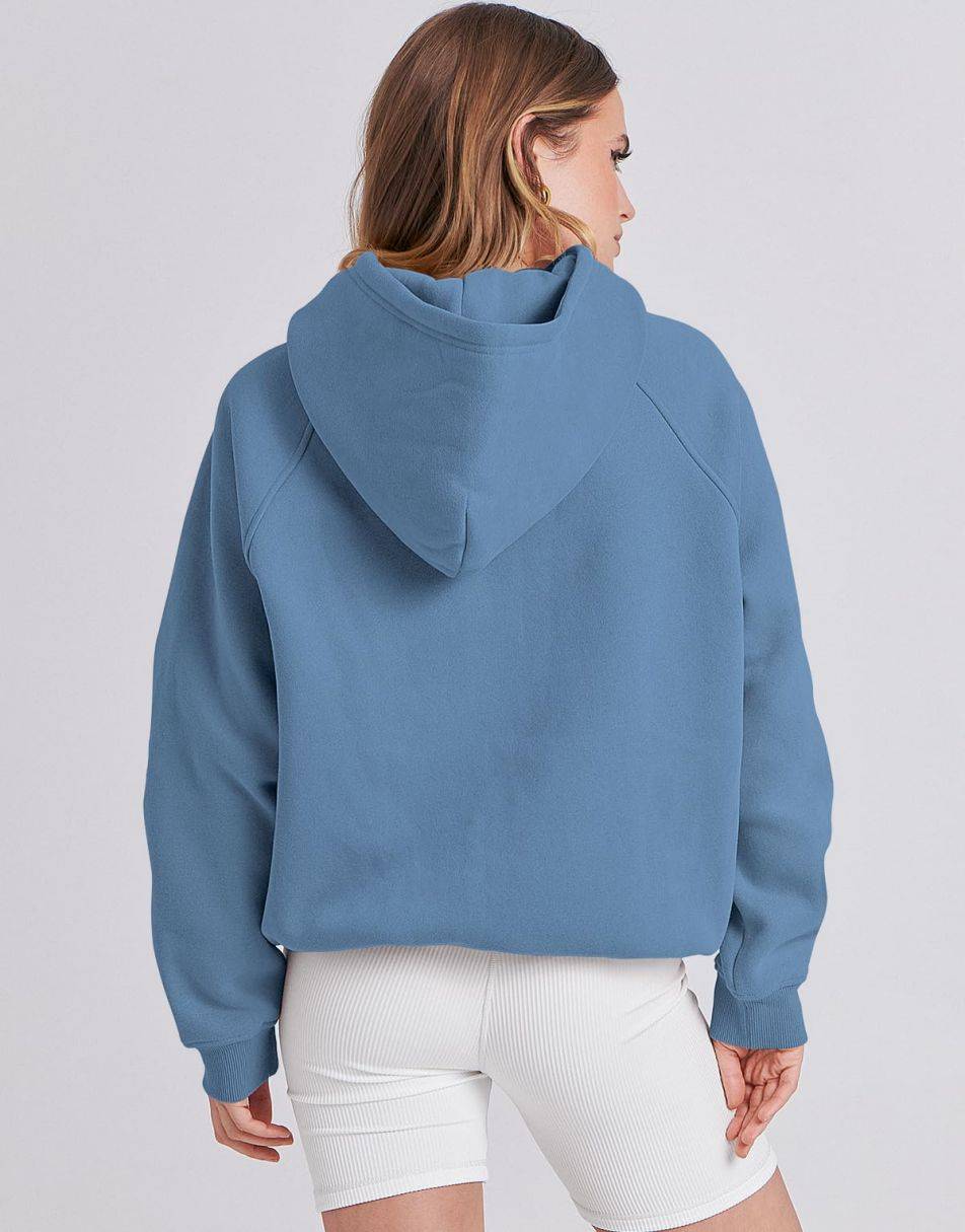 ANRABESS Women's Oversized Drop Shoulder Fleece Hoodie