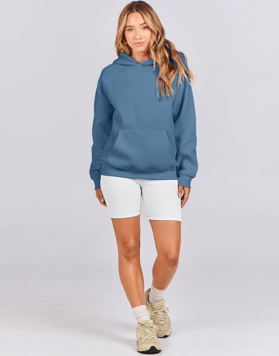 ANRABESS Women's Oversized Drop Shoulder Fleece Hoodie