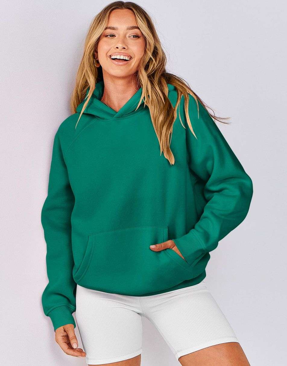 ANRABESS Women's Oversized Drop Shoulder Fleece Hoodie
