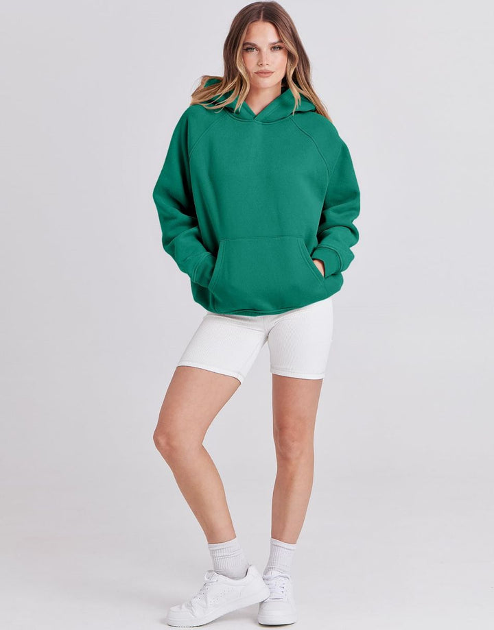 ANRABESS Women's Oversized Drop Shoulder Fleece Hoodie