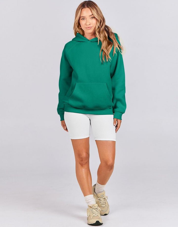 ANRABESS Women's Oversized Drop Shoulder Fleece Hoodie