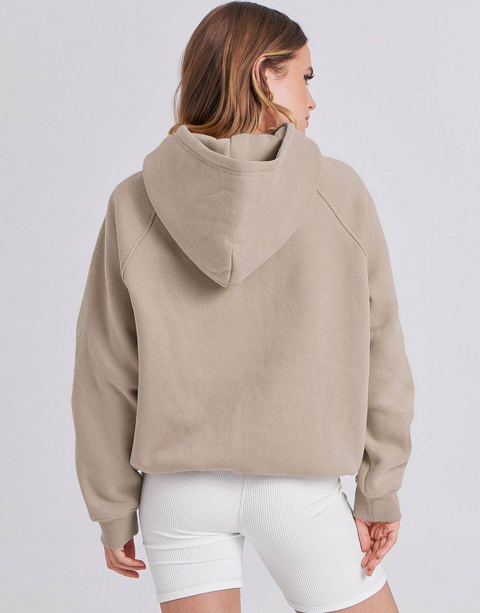 ANRABESS Women's Oversized Drop Shoulder Fleece Hoodie