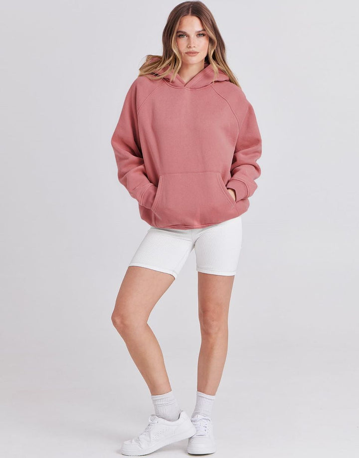 ANRABESS Women's Oversized Drop Shoulder Fleece Hoodie