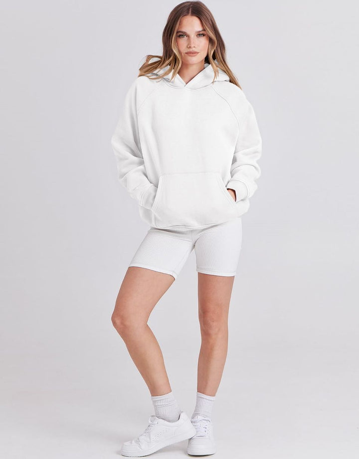 ANRABESS Women's Oversized Drop Shoulder Fleece Hoodie