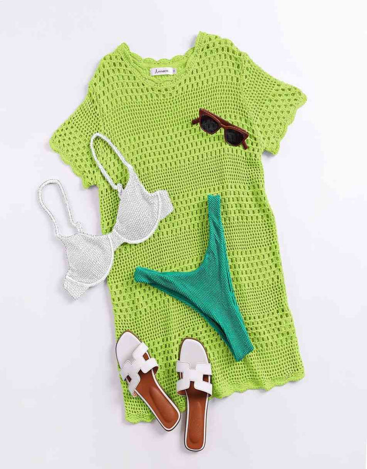 ANRABESS Women's Crochet Swim Cover Up Beach Dress