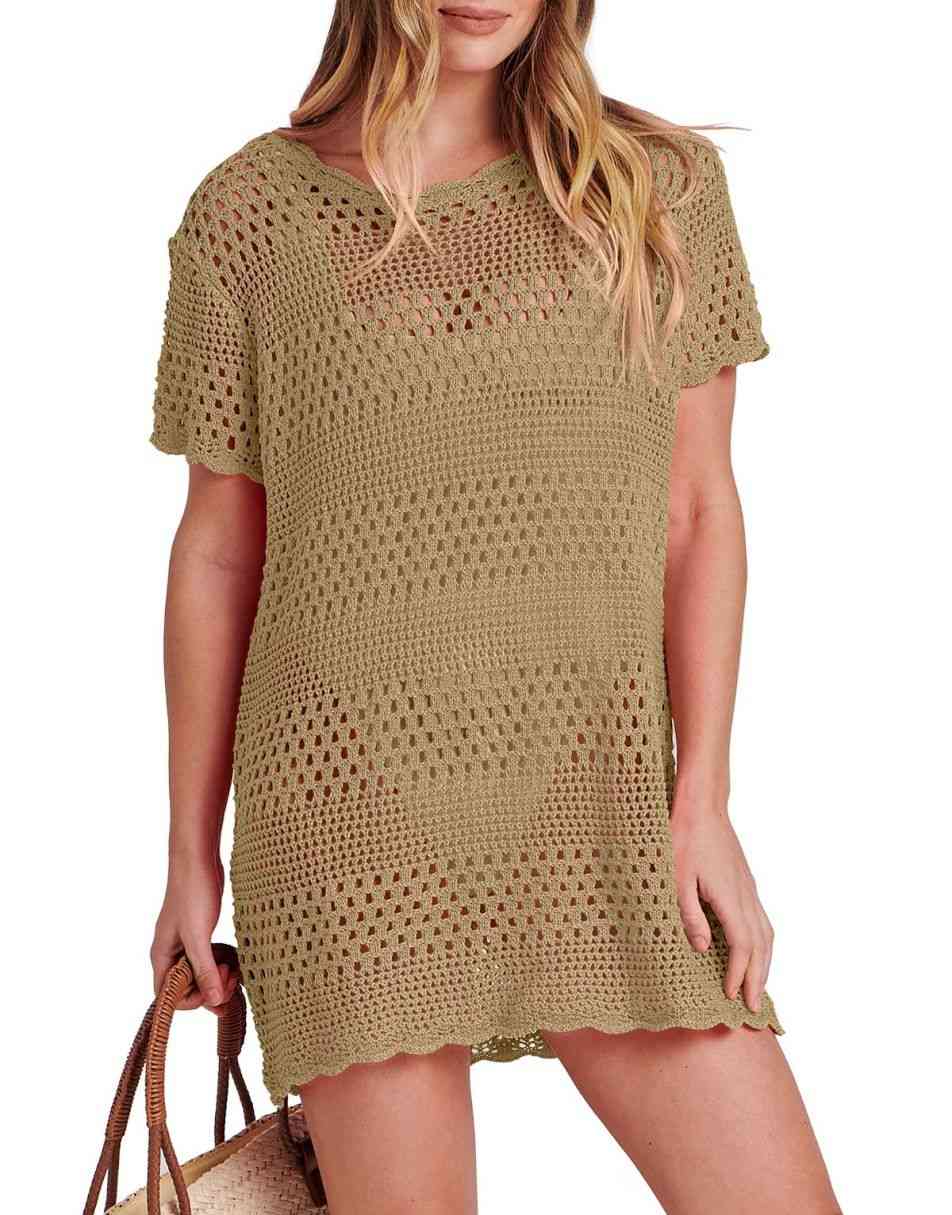 ANRABESS Women's Crochet Swim Cover Up Beach Dress