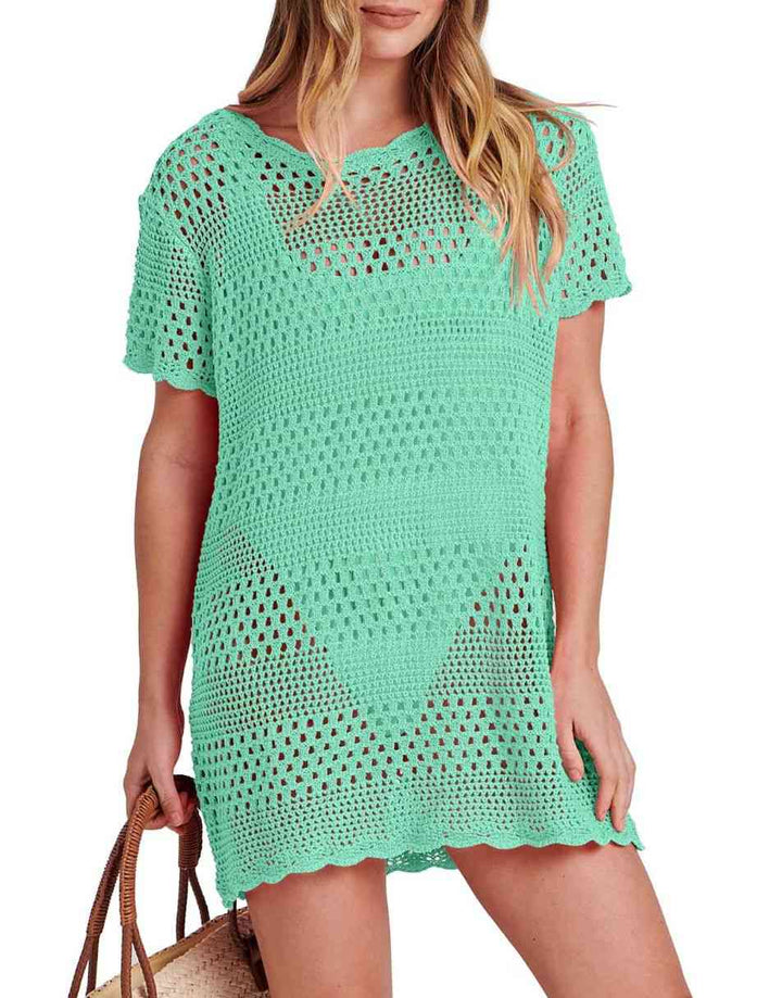 ANRABESS Women's Crochet Swim Cover Up Beach Dress