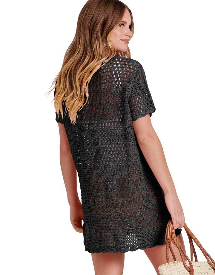 ANRABESS Women's Crochet Swim Cover Up Beach Dress