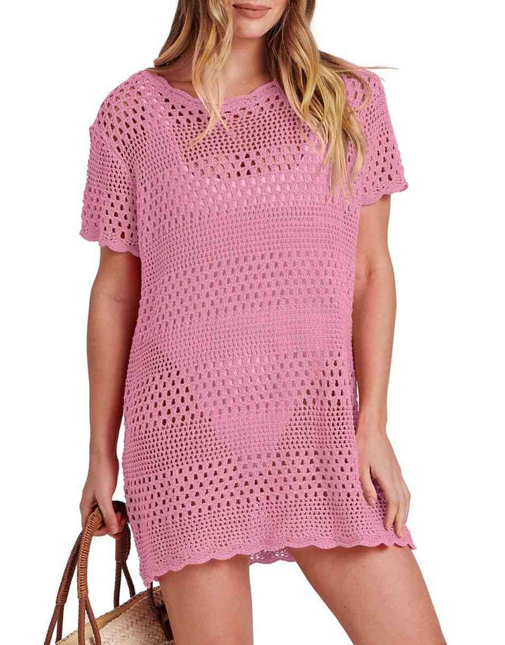 ANRABESS Women's Crochet Swim Cover Up Beach Dress