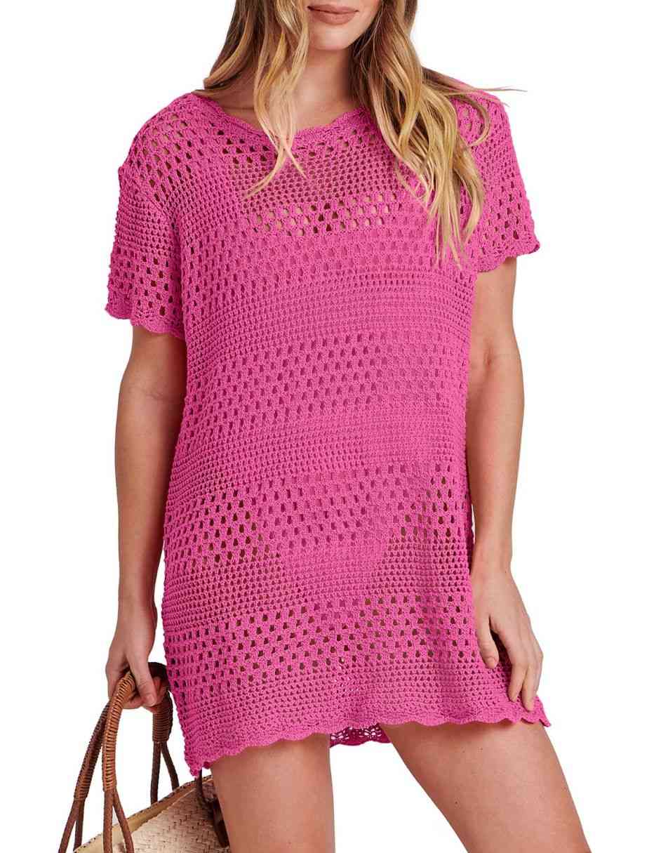 ANRABESS Women's Crochet Swim Cover Up Beach Dress