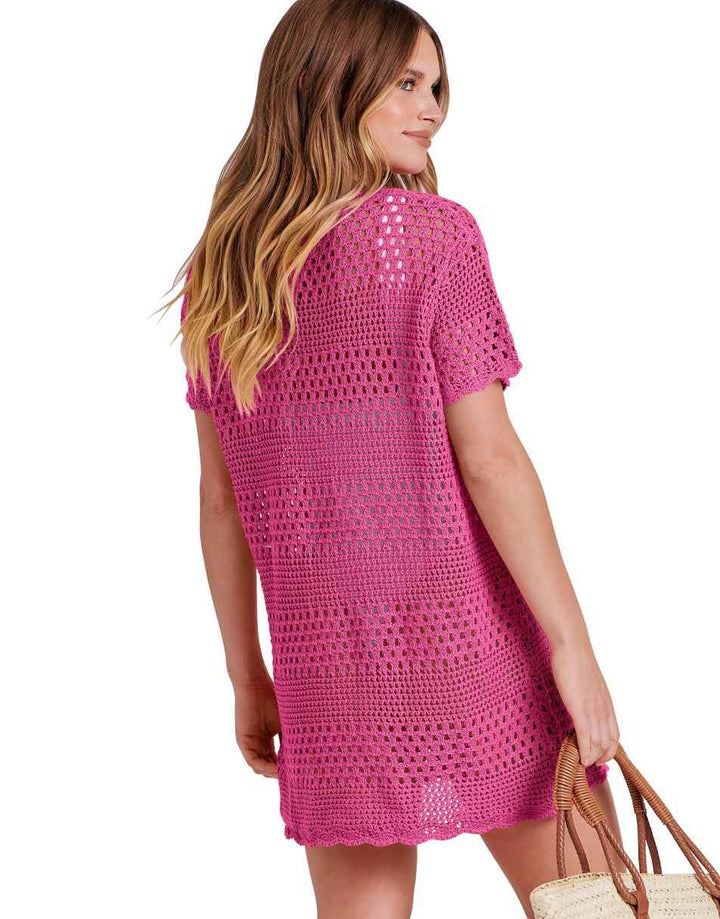 ANRABESS Women's Crochet Swim Cover Up Beach Dress