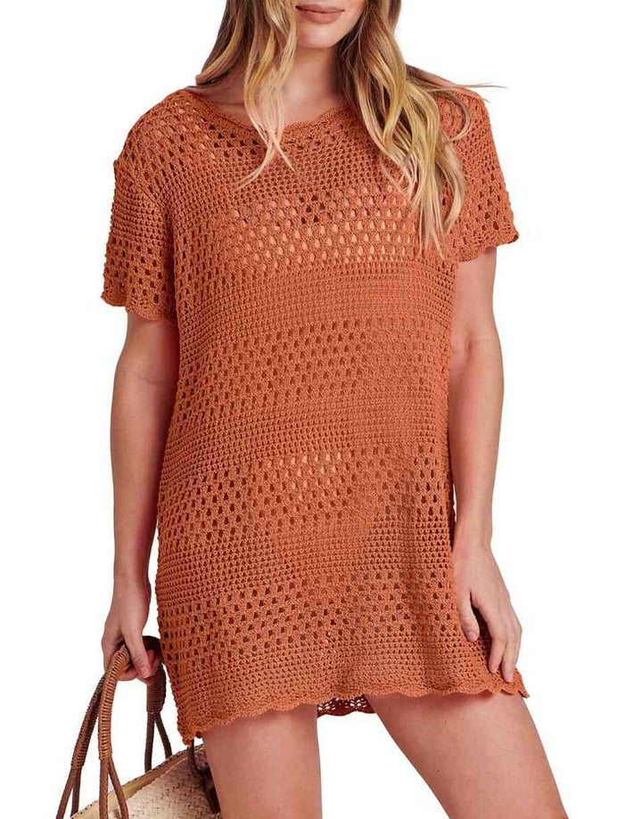 ANRABESS Women's Crochet Swim Cover Up Beach Dress