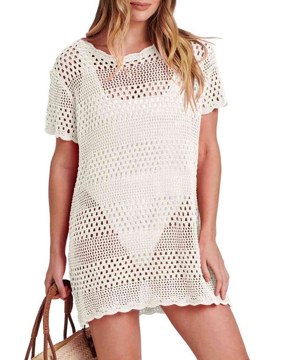 ANRABESS Women's Crochet Swim Cover Up Beach Dress