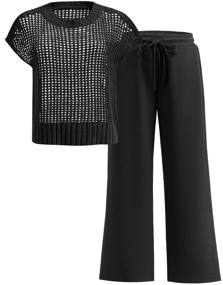 ANRABESS Crochet Two-Piece Set