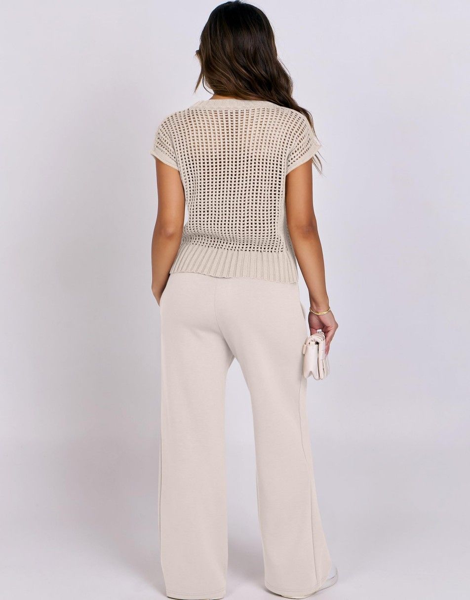 ANRABESS Crochet Two-Piece Set