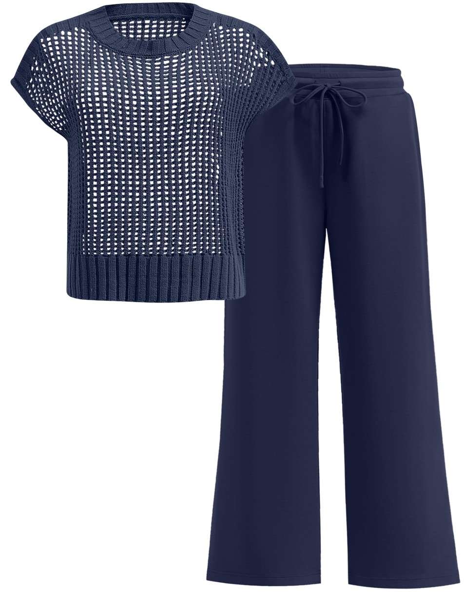 ANRABESS Crochet Two-Piece Set