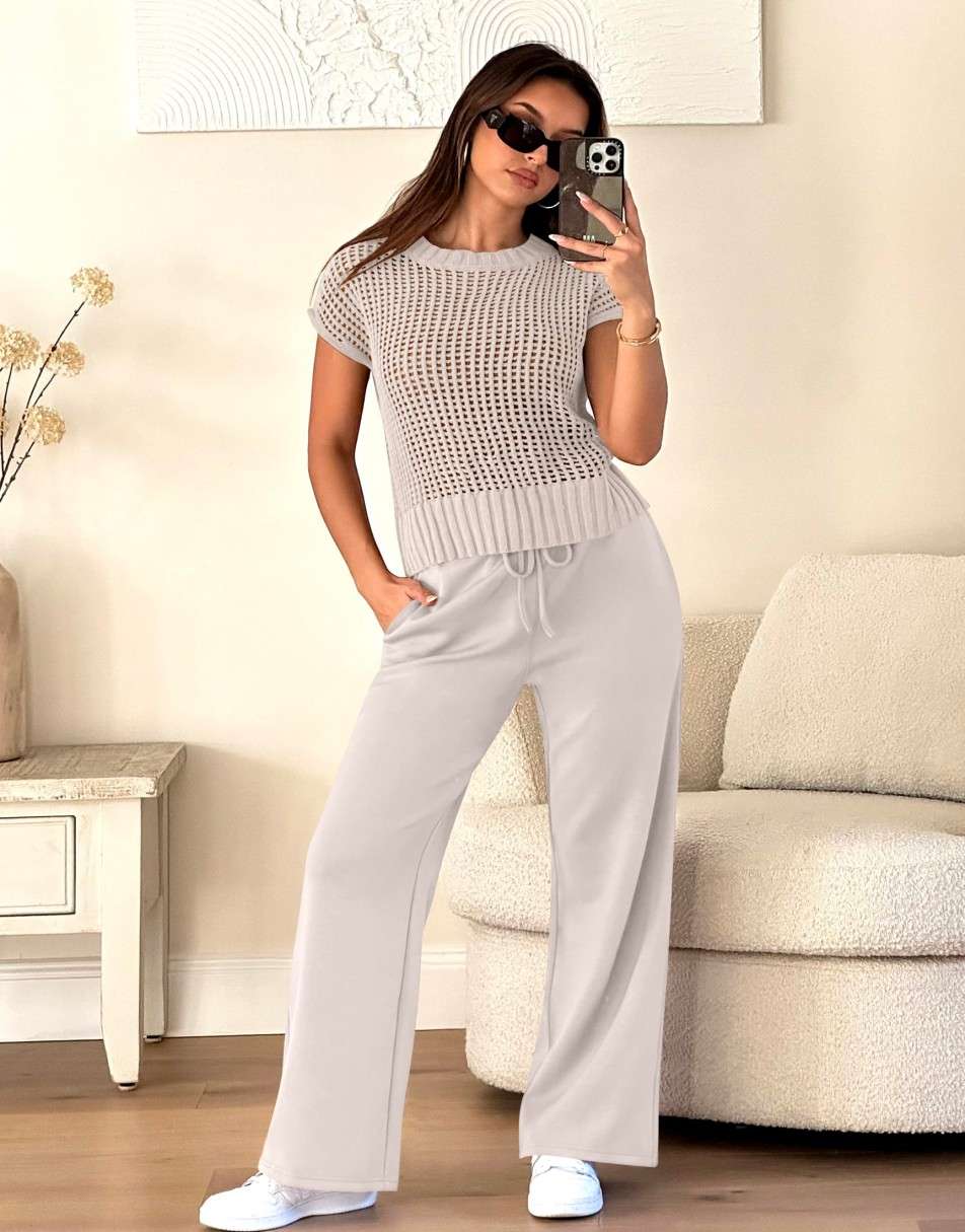 ANRABESS Crochet Two-Piece Set