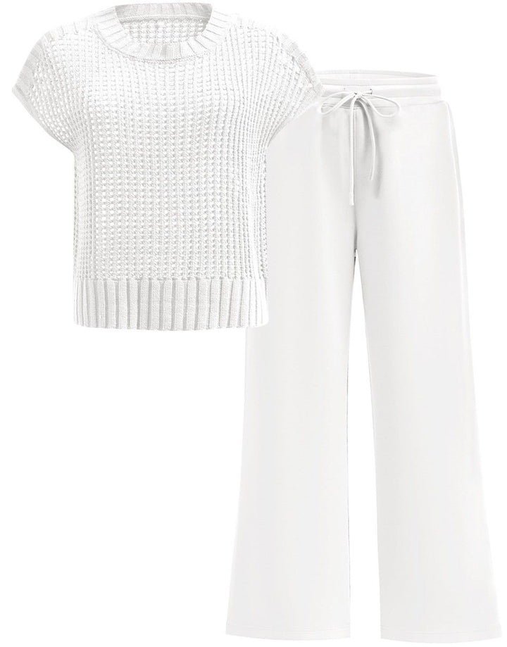 ANRABESS Crochet Two-Piece Set