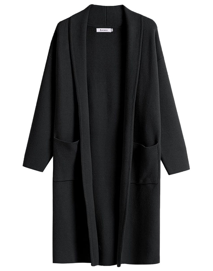 ANRABESS Women's Oversized Long Open Front Cardigan