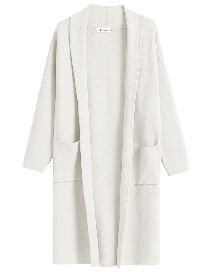 ANRABESS Women's Oversized Long Open Front Cardigan
