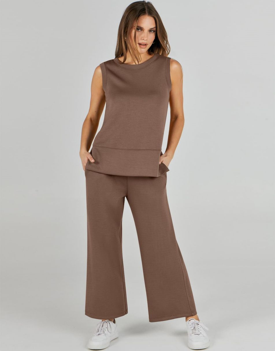 ANRABESS Women's 2-Piece Casual Lounge Matching Set