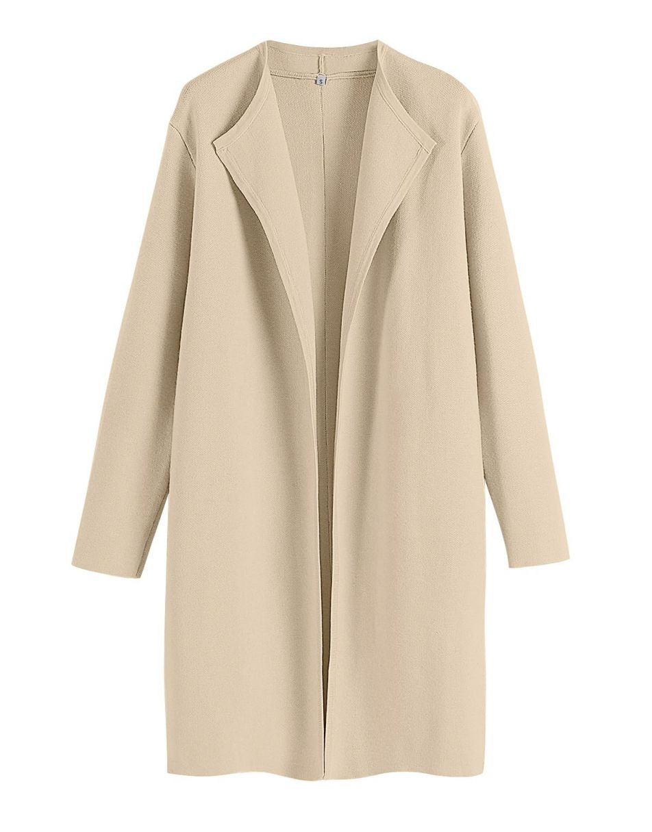 ANRABESS Long Sleeve Draped Open Front Cardigan Jacket