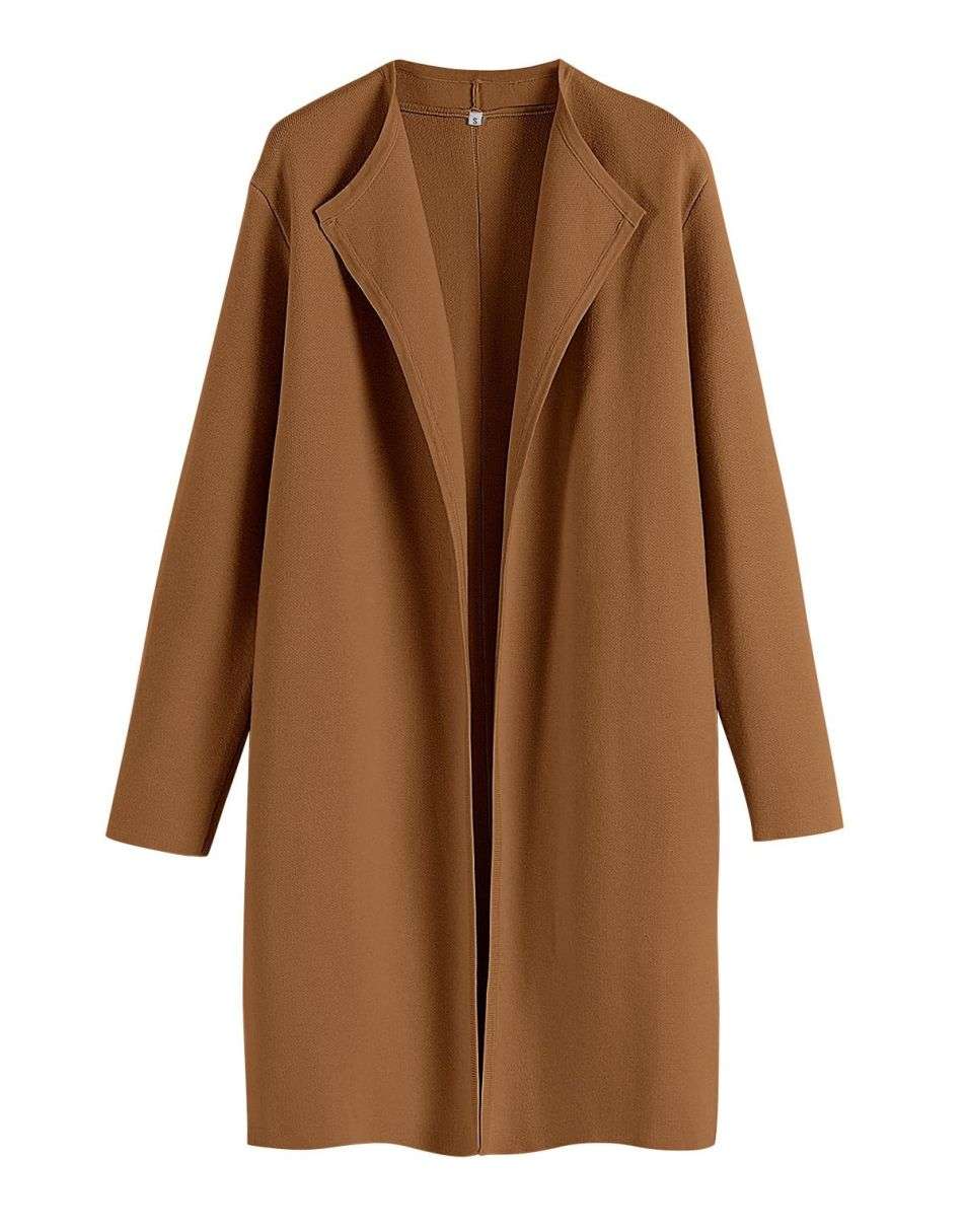 ANRABESS Long Sleeve Draped Open Front Cardigan Jacket