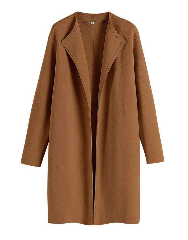 ANRABESS Long Sleeve Draped Open Front Cardigan Jacket