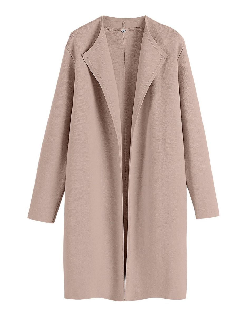 ANRABESS Long Sleeve Draped Open Front Cardigan Jacket