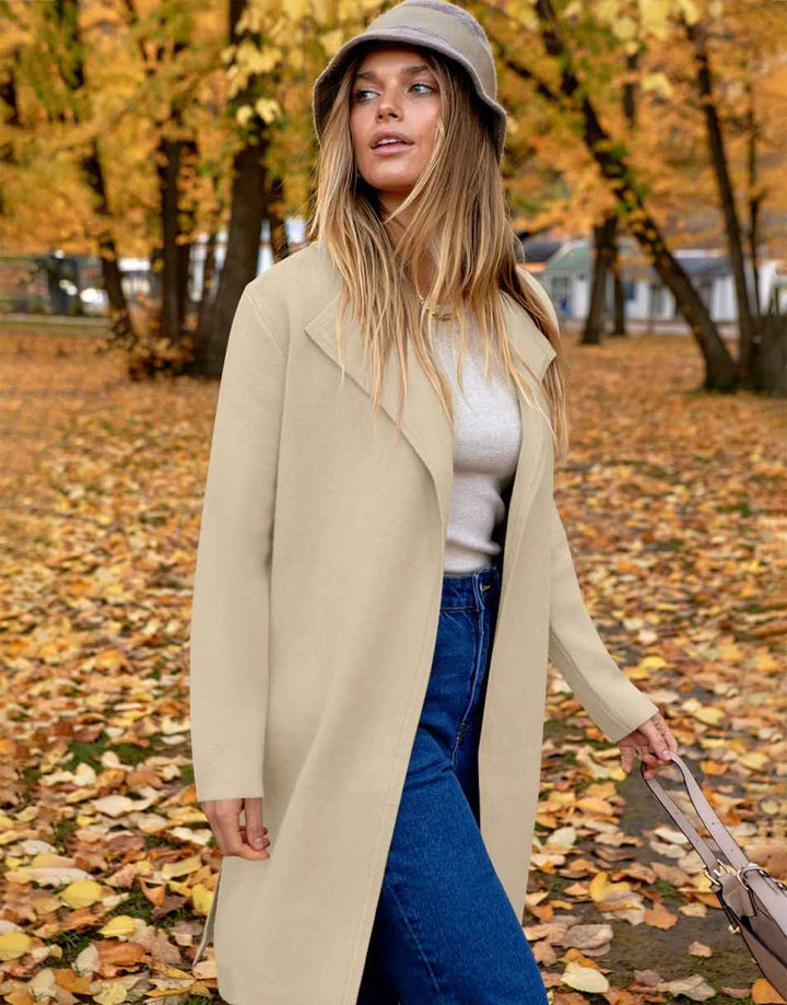 ANRABESS Long Sleeve Draped Open Front Cardigan Jacket
