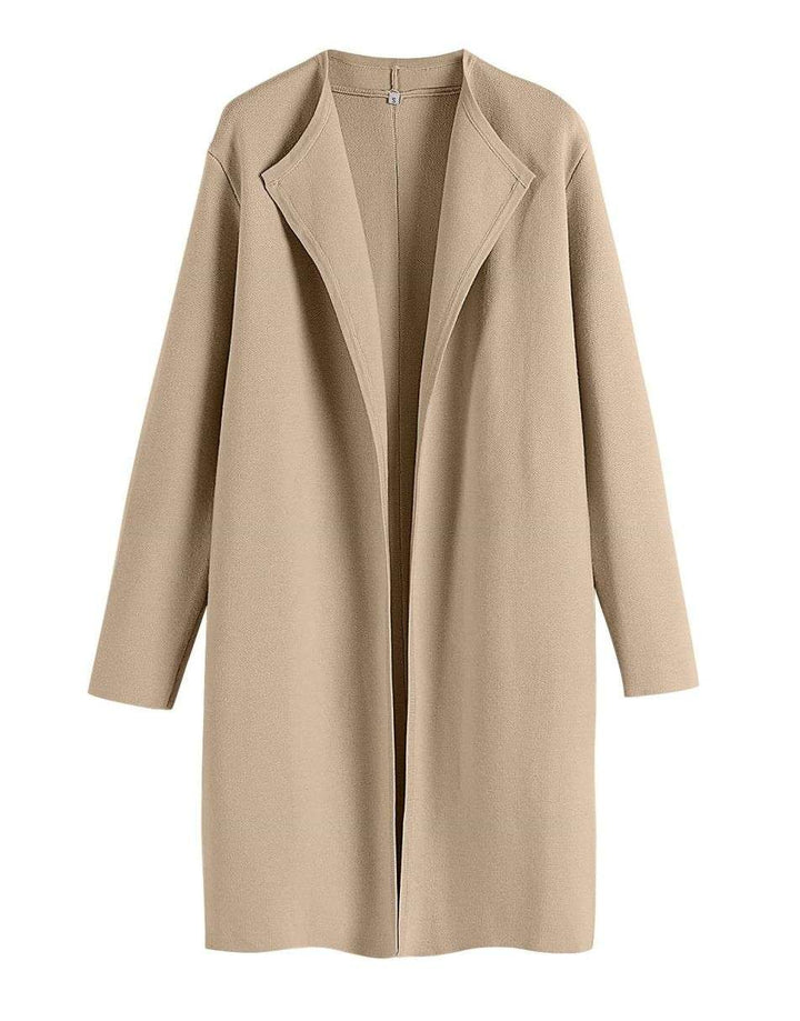 ANRABESS Long Sleeve Draped Open Front Cardigan Jacket