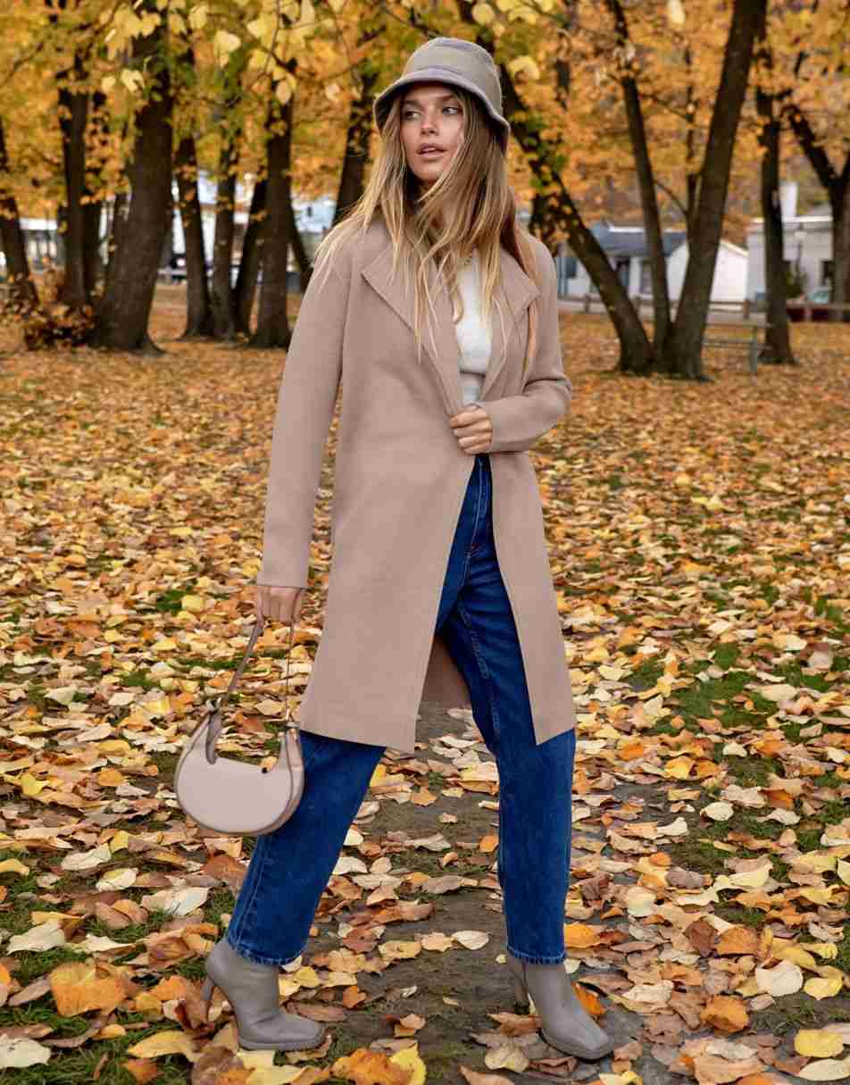ANRABESS Long Sleeve Draped Open Front Cardigan Jacket