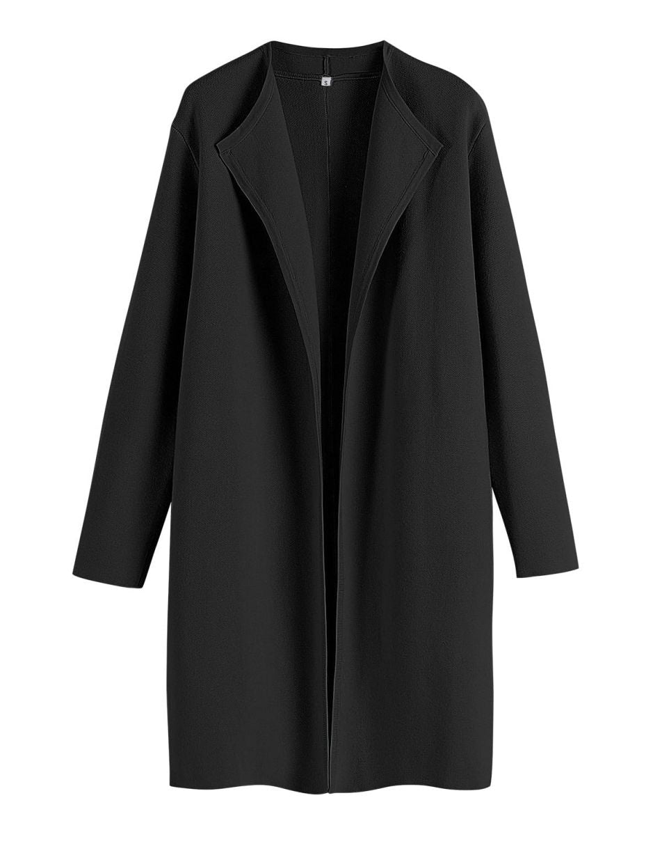 ANRABESS Long Sleeve Draped Open Front Cardigan Jacket