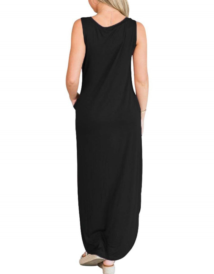 ANRABESS Women's Loose Sleeveless Maxi Beach Dress