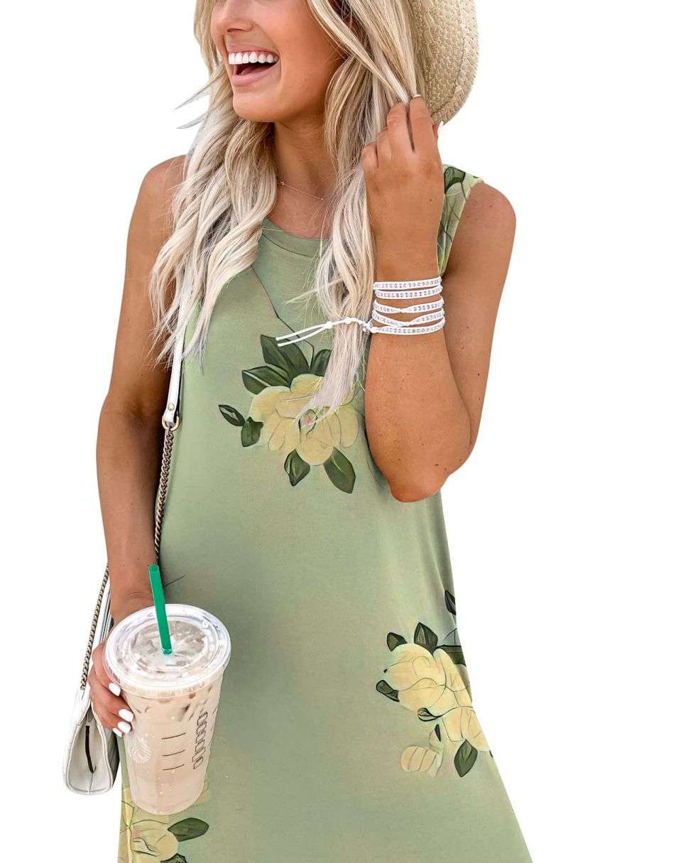 ANRABESS Women's Loose Sleeveless Maxi Beach Dress