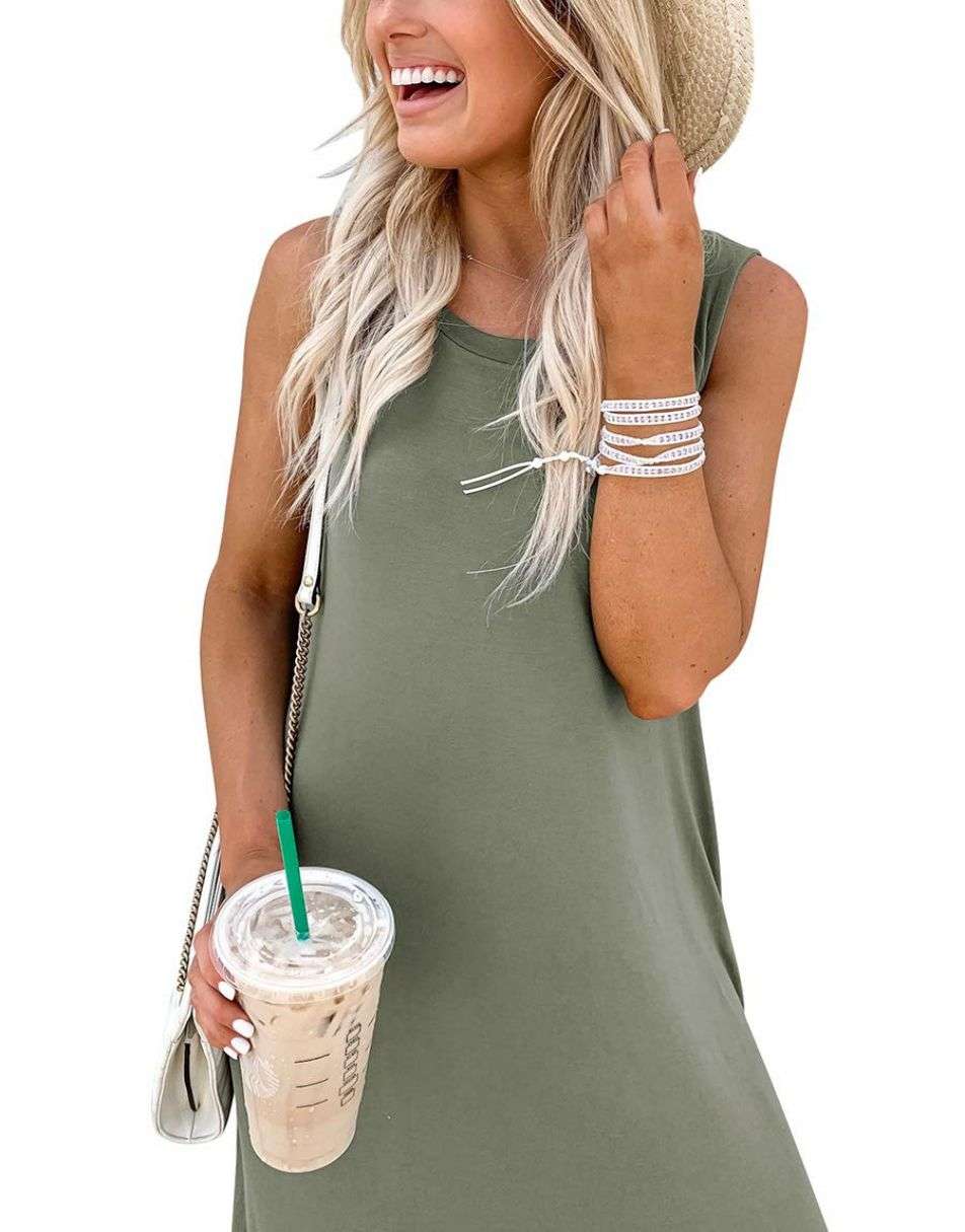 ANRABESS Women's Loose Sleeveless Maxi Beach Dress