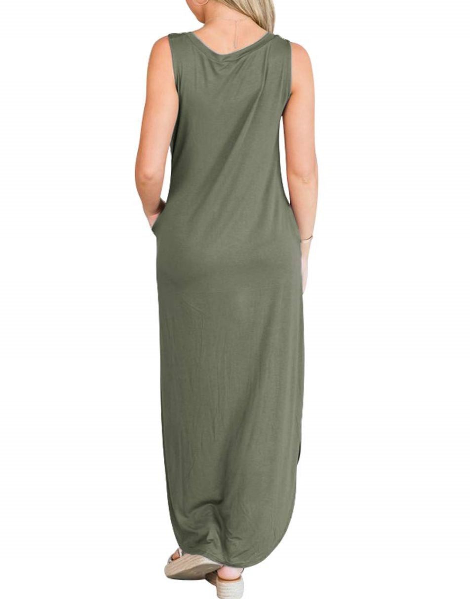 ANRABESS Women's Loose Sleeveless Maxi Beach Dress