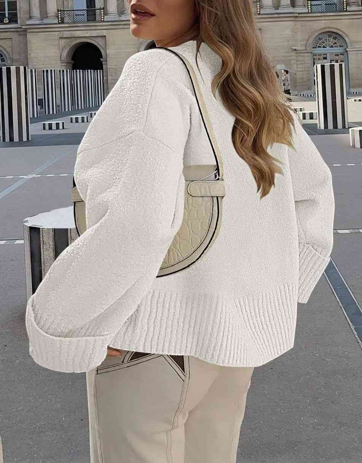 ANRABESS Crewneck Fuzzy Chunky Knit Oversized Sweater