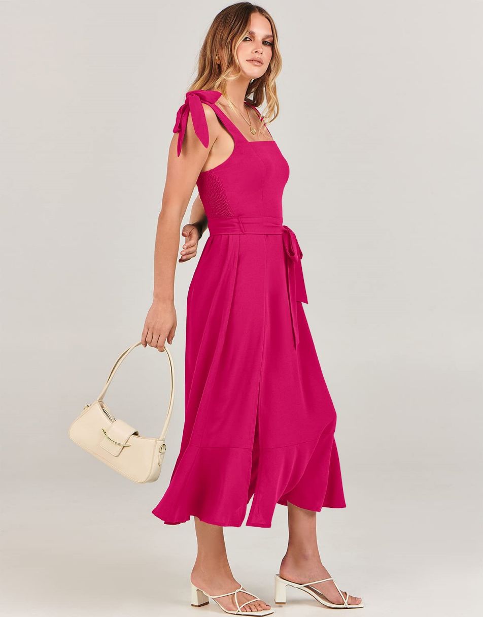 ANRABESS Women's Formal Midi Dress for Wedding Guest