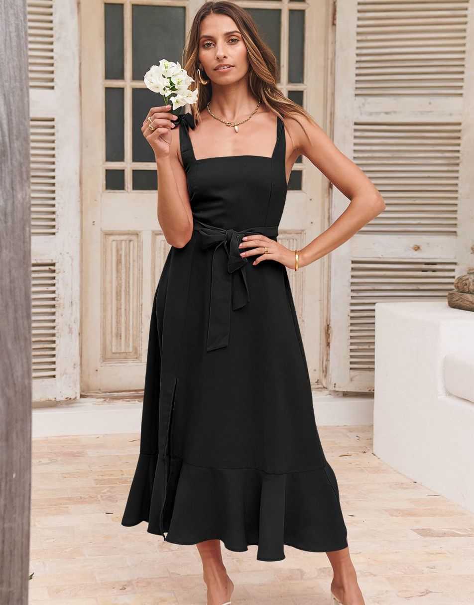 ANRABESS Women's Formal Midi Dress for Wedding Guest