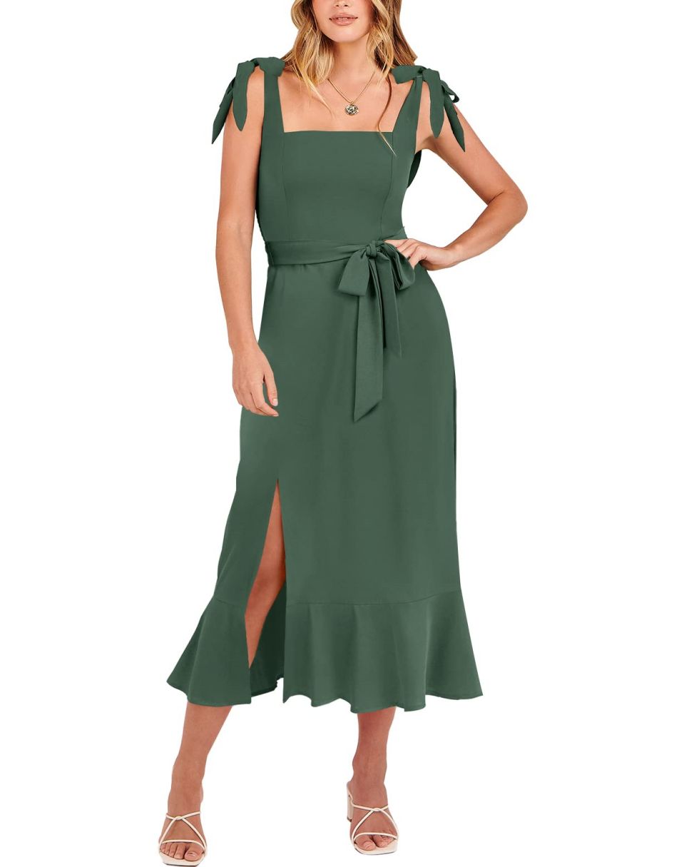 ANRABESS Women's Formal Midi Dress for Wedding Guest