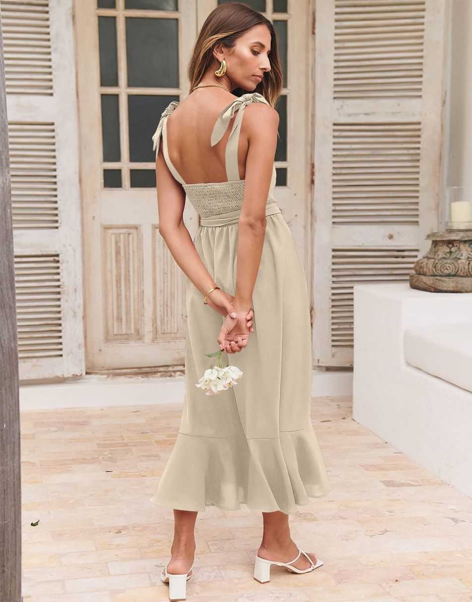 ANRABESS Women's Formal Midi Dress for Wedding Guest