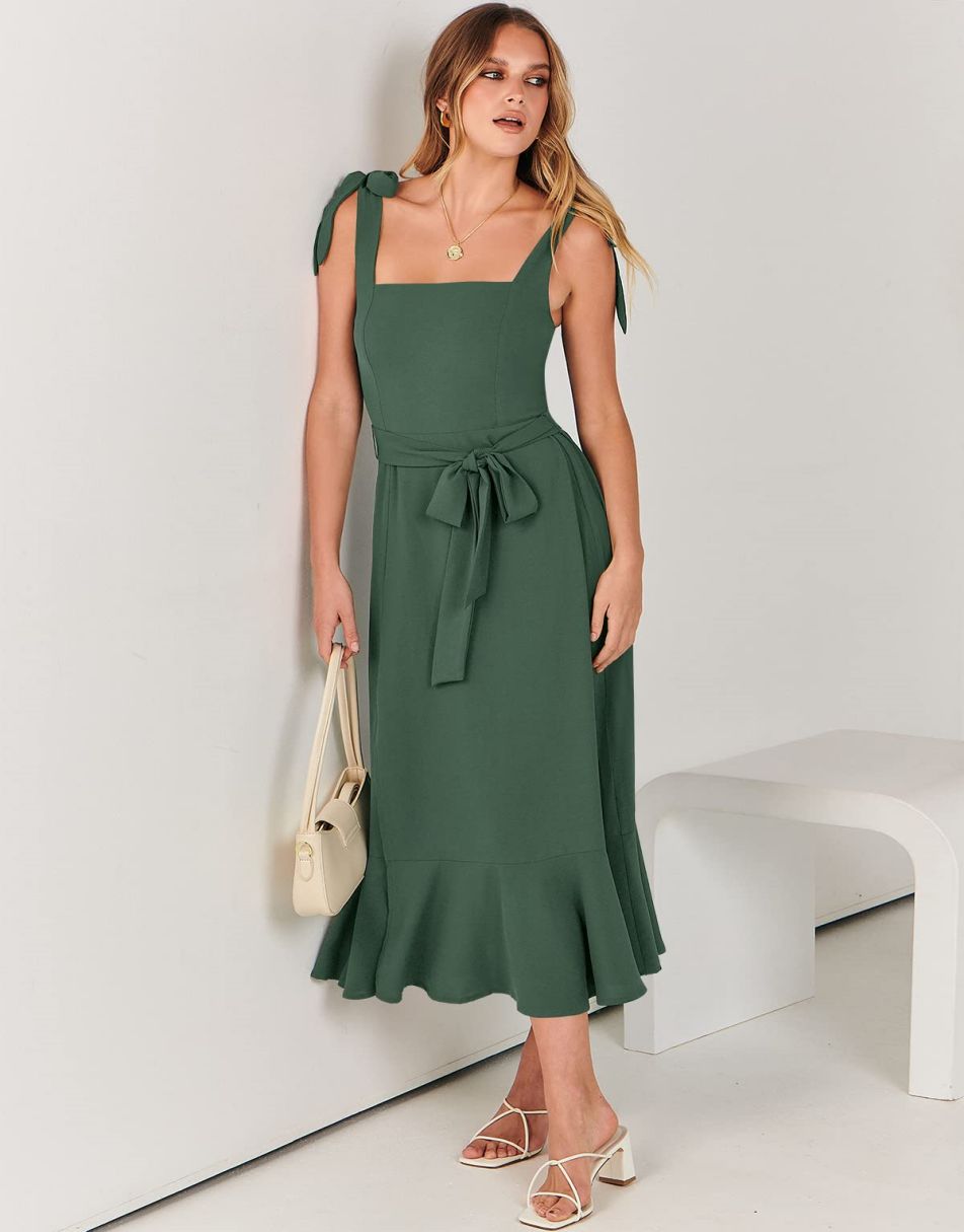 ANRABESS Women's Formal Midi Dress for Wedding Guest