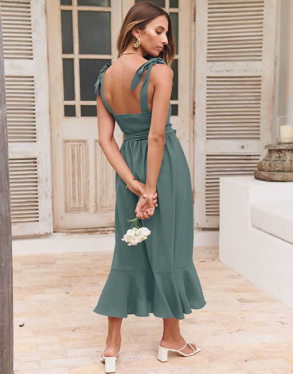 ANRABESS Women's Formal Midi Dress for Wedding Guest